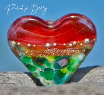 Handmade Glass Heart Bead