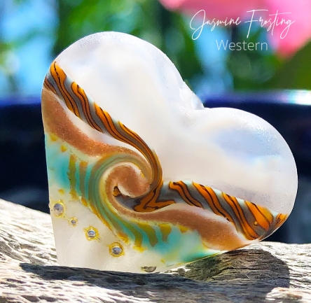 Handmade Lampwork Heart Bead